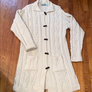 Aran crafts wool long sweater